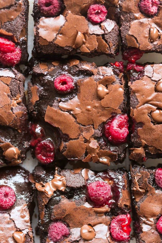 Brownies de banana & frambuesa