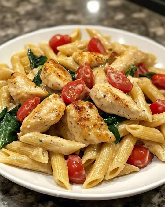 Pastas a la crema con pollo & verduras